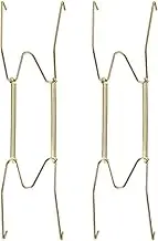 uxcell Plate Hanger, 10-inch W Type Zinc Plated Invisible Wall Decorative Hooks, 2 Pcs