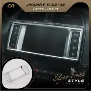 For Jaguar F-Pace XE 2015-21 Center Display Screen Frame Cover Trim Silver S2