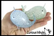 2 Narwhal Squeezy Bead Filled Squeeze Stress Ball