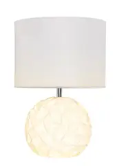 Milla 2 Light Round Table Lamp in White