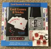 Card Games & Tricks Book With Cards Dice and Dice Cup NIB Great Holiday Present