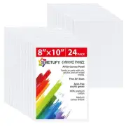Canvas Boards for Painting 8 x 10 inch, 24 Pack Painting Canvas Panels, 8oz G...