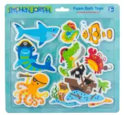 Stephen Joseph, Floating Foam Bath Character 10-Piece Toy Set, Ocean