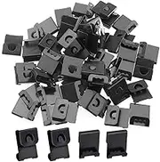 Pack of 200 Photo Frame Hanging Clip S-Shape Hook,17 x 14 mm Black Metal Back Plate Serrated Clip, Hanging Hooks for Photo Frame and Canvases