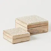 Pilbeam Living Ambretta Square Box Set of 2