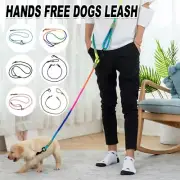 Adjustable Hand Free Dog Leash Lead Diagonal Crossbody leash Running Walking AU