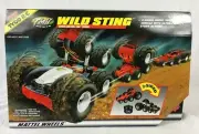 Vtg Mattel Tyco RC Wild Sting 8 Wheel Drive Vehicle + Flex Pak + Charger NIOP