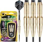 Winmau Simon Whitlock Brass Darts Set with Flights and Shafts (Stems)