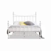Istyle Modern Classic Julia Double Metal Bed Frame White