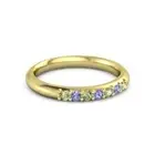 Wedding Gift For Her 925 Sterling Silver Peridot Gemstone Eternity Ring Size 7