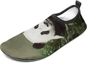 [BTCOWZRV] Water Shoes for Women Men Cute White Panda Water Sports Shoes Slip-on Breathable Lightweight Athletic Aqua Sock