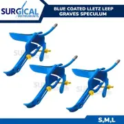 3 Pcs Blue LLetz Leep Graves Vaginal Speculum Set Small, Medium, Large German GR