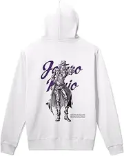 アルマビアンカ(Armabianca) Anime JoJo's Bizarre Adventure Stone Ocean Jotaro Kujo ANI Art Black Label Back Print Hoodie Women's XL Size