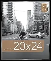MCS Trendsetter 20x24 Poster Frame Black High-Gloss, Vertical & Horizontal Wall Hanging Large Picture Frame for Photos, Posters & Art Prints (1-Pack)