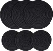 6 Pcs Trivets for Hot Pads Large round Cotton Trivets Braided Woven Trivet Coast