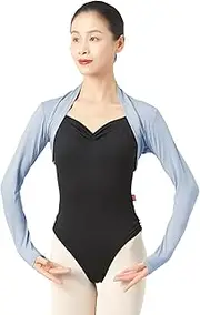 [Daydance] Modal Cotton Teens Women Bolero Shrug for Dance, Leotards, Dress, Blue, Small