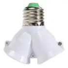2 in 1 E27 Lamp Socket Splitter Adapters Light Bulb Base Stand Holders