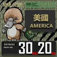 在飛比找momo購物網優惠-【鴨嘴獸 旅遊網卡】Travel Sim 美加30天20GB