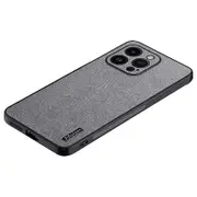 Wood Grain Slim Case for iPhone 14 Pro PU Leather PC TPU Phone Cover with Camera Lens Protector