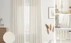 Cream Back Tab Rod Pocket Linen Curtains 84 52"W x 84"L (Pack of 2) Natural
