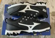 NEW MIZUNO 9 Spike Swift 6 Metal Softball Cleats BLack White Size 6.5 Womens