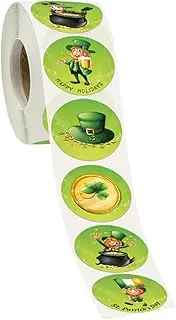 KALLORY 3 Rolls Patrick's Day Present Packing Labels Premium Self Adhesive Stickers for Holiday Decor Present Wrapping for Parties Special Occasions