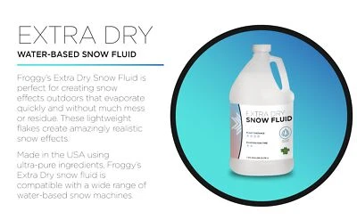Froggy's Fog Extra Dry Snow Fluid Juice (30 Foot Float / Drop)