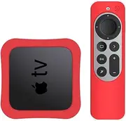 TV Box Case/Remote Case for Apple TV 4K Siri Remote 3rd Gen 2022, Protective Cover (Red)