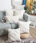 Handmade Moroccan Style Tufted Macrame Nordic Boho Cushion Cover Geometric