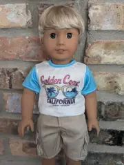 Jarrett Custom OOAK Boy American Girl Doll Blonde Hair Hazel Eyes Brother Logan