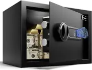 Biometric Safe Lock Box - 0.78 Cubic Feet Fingerprint Safe for,withSilent Mod...