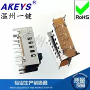 10Pcs SS-16F03 1P6T Handle Height 5mm Vertical Slide Switch With 4 Fixed Pin