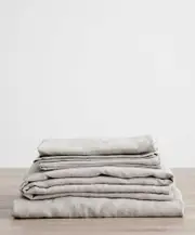 Linen Sheet Set with Pillowcases - Smoke Grey