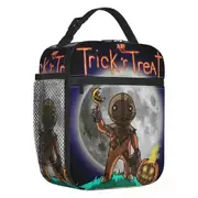 c1022 Horror Halloween Film Thermal Insulated Lunch Bag Trick R Treat Sam Portable Lunch Tote for School Office Multifunction Food Box k1022
