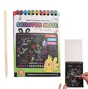 Colour Scratch Painting Set, Scratch Paper Art Set, Colourful Scratch Paper Set, Painting Sets for Children, Funny Scratch Paper Sheets for and Girls