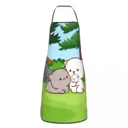 Funny Cooking Master Apron Men Women Unisex Kitchen Chef Mochi Cat Tablier W