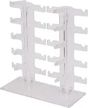 [xutong] 10 Pairs of Glasses Display Stand, Acrylic Two Row Show Rack Counter Eyeglasses Display Stand Holder Transparent Show Rack