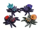 Posable Articulated Jumping Spiders! FREE PUMPKIN w/ Set of 4 (Small ~2")