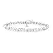 Fancy Swirl Tennis Bracelet with 1/4ct of Diamonds in Sterling Silver