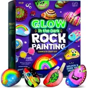 Glow-In-The-Dark Rock Painting Kit - Fun Easter Craft Kit for Kids - Gifts for G