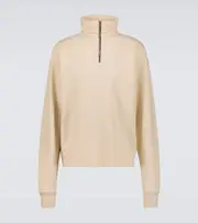 [Les Tien] Les Tien Cotton jersey half-zip sweatshirt AU 87 neutrals