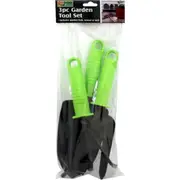 Ozoffer AU 3Pc Garden Hand Tools - Garden Fork Trowel & Rack Lightweight Durable