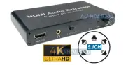 HD1080P AC3 DTS DAC With Analog 5.1 RCA Surround 2CH Audio Extractor Volume Dial
