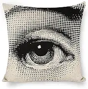 Lina Cavalieri Artificial Linen Throw Pillow Case, Decorative Cushion Cover Square Art Personalized Eye,Only Includes Pillowcase,18"x18"(45X45cm),Style-2
