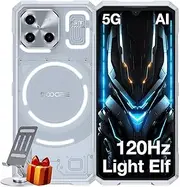 DOOGEE Blade GT AI 5G Rugged Phone Unlocked,LED Light Effect,6nm D7050 CPU,32GB+256GB/2TB,10.5mm Ultra-Thin Android 14 Rugged Smartphone,6.72" FHD+120Hz,48MP,5500mAh+18W,NFC/Face ID/Fingerprint/WiFi6