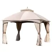 Garden Winds Replacement Canopy Riplock-350 Integrated Rings 10' x 12' Beige