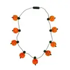 Glow Dark Pumpkin LED Light Up Necklace Halloween Costume Jewelry Party Supplies