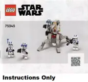 LEGO INSTRUCTIONS ONLY 501st CLONE TROOPER BATTLE PACK 75345 NEW book from set