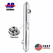 Titanium Saltwater Heat Exchanger 300kBtu Opposite Side 2"+1 1/2"FPT Snow Melt