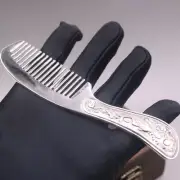 Genuine 999 Fine Silver Comb Jewelry Chinese Comb With Fish Pattern Handle